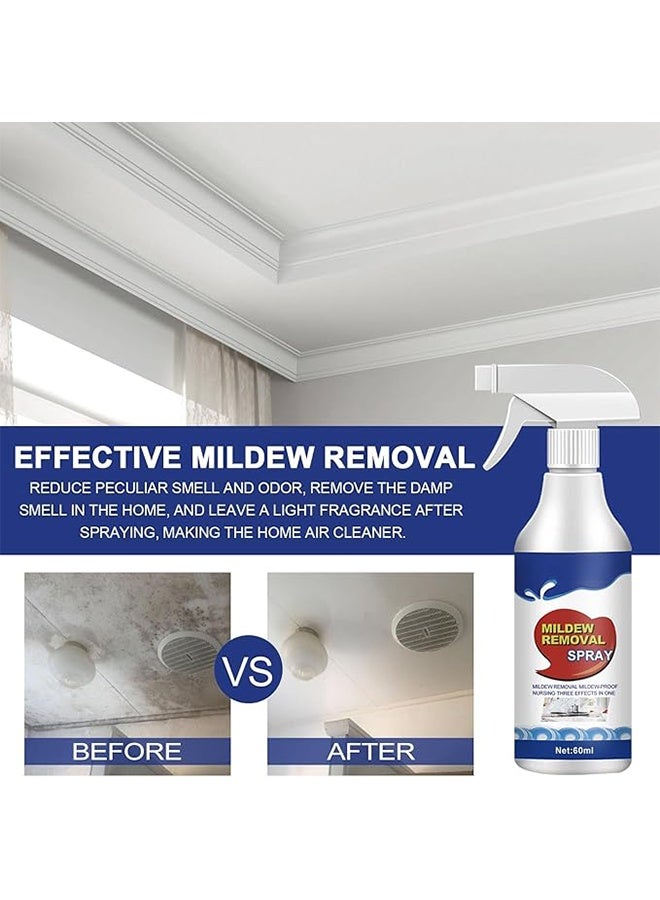 JUE-FISH Mildew Remover Spray 60ml, Deep Mold Stain Penetration, for Cleaning Bathroom Tiles, Walls, Ceilings, Mildew Spots, Multi-Functional Mildew Removal Spray - Image 5